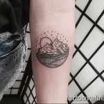 mountain tattoo photo 29.11.2018 №008 - example of a tattoo with a mountain - tattoovalue.net