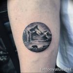mountain tattoo photo 29.11.2018 №009 - example of a tattoo with a mountain - tattoovalue.net