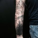 mountain tattoo photo 29.11.2018 №014 - example of a tattoo with a mountain - tattoovalue.net