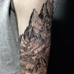mountain tattoo photo 29.11.2018 №019 - example of a tattoo with a mountain - tattoovalue.net