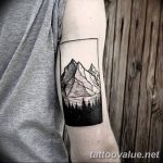 mountain tattoo photo 29.11.2018 №023 - example of a tattoo with a mountain - tattoovalue.net