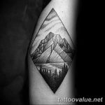mountain tattoo photo 29.11.2018 №041 - example of a tattoo with a mountain - tattoovalue.net