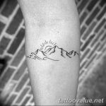 mountain tattoo photo 29.11.2018 №044 - example of a tattoo with a mountain - tattoovalue.net