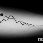 mountain tattoo photo 29.11.2018 №045 - example of a tattoo with a mountain - tattoovalue.net