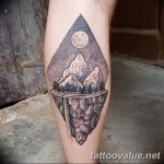 mountain tattoo photo 29.11.2018 №048 - example of a tattoo with a mountain - tattoovalue.net