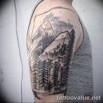 mountain tattoo photo 29.11.2018 №052 - example of a tattoo with a mountain - tattoovalue.net