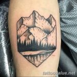 mountain tattoo photo 29.11.2018 №055 - example of a tattoo with a mountain - tattoovalue.net