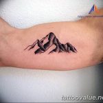 mountain tattoo photo 29.11.2018 №064 - example of a tattoo with a mountain - tattoovalue.net