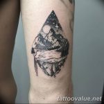 mountain tattoo photo 29.11.2018 №067 - example of a tattoo with a mountain - tattoovalue.net