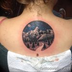 mountain tattoo photo 29.11.2018 №072 - example of a tattoo with a mountain - tattoovalue.net