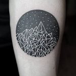 mountain tattoo photo 29.11.2018 №076 - example of a tattoo with a mountain - tattoovalue.net
