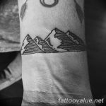 mountain tattoo photo 29.11.2018 №087 - example of a tattoo with a mountain - tattoovalue.net