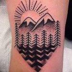 mountain tattoo photo 29.11.2018 №088 - example of a tattoo with a mountain - tattoovalue.net