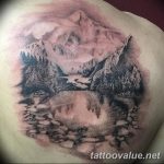 mountain tattoo photo 29.11.2018 №090 - example of a tattoo with a mountain - tattoovalue.net
