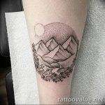 mountain tattoo photo 29.11.2018 №092 - example of a tattoo with a mountain - tattoovalue.net