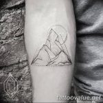 mountain tattoo photo 29.11.2018 №097 - example of a tattoo with a mountain - tattoovalue.net