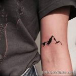 mountain tattoo photo 29.11.2018 №098 - example of a tattoo with a mountain - tattoovalue.net