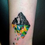 mountain tattoo photo 29.11.2018 №102 - example of a tattoo with a mountain - tattoovalue.net