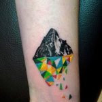 mountain tattoo photo 29.11.2018 №124 - example of a tattoo with a mountain - tattoovalue.net