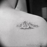 mountain tattoo photo 29.11.2018 №132 - example of a tattoo with a mountain - tattoovalue.net