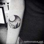 mountain tattoo photo 29.11.2018 №140 - example of a tattoo with a mountain - tattoovalue.net