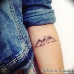mountain tattoo photo 29.11.2018 №143 - example of a tattoo with a mountain - tattoovalue.net