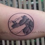 mountain tattoo photo 29.11.2018 №155 - example of a tattoo with a mountain - tattoovalue.net