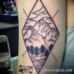 mountain tattoo photo 29.11.2018 №163 - example of a tattoo with a mountain - tattoovalue.net