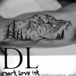 mountain tattoo photo 29.11.2018 №171 - example of a tattoo with a mountain - tattoovalue.net