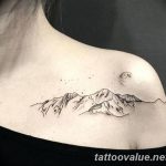 mountain tattoo photo 29.11.2018 №188 - example of a tattoo with a mountain - tattoovalue.net