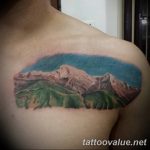 mountain tattoo photo 29.11.2018 №195 - example of a tattoo with a mountain - tattoovalue.net