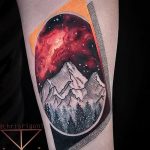 mountain tattoo photo 29.11.2018 №197 - example of a tattoo with a mountain - tattoovalue.net