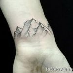 mountain tattoo photo 29.11.2018 №211 - example of a tattoo with a mountain - tattoovalue.net