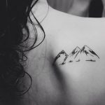 mountain tattoo photo 29.11.2018 №212 - example of a tattoo with a mountain - tattoovalue.net