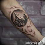 mountain tattoo photo 29.11.2018 №213 - example of a tattoo with a mountain - tattoovalue.net