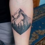 mountain tattoo photo 29.11.2018 №221 - example of a tattoo with a mountain - tattoovalue.net