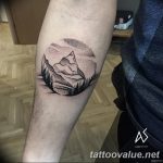 mountain tattoo photo 29.11.2018 №223 - example of a tattoo with a mountain - tattoovalue.net