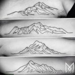 mountain tattoo photo 29.11.2018 №224 - example of a tattoo with a mountain - tattoovalue.net