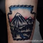 mountain tattoo photo 29.11.2018 №234 - example of a tattoo with a mountain - tattoovalue.net
