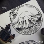 mountain tattoo photo 29.11.2018 №235 - example of a tattoo with a mountain - tattoovalue.net