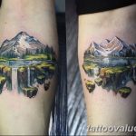 mountain tattoo photo 29.11.2018 №237 - example of a tattoo with a mountain - tattoovalue.net