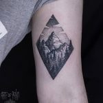 mountain tattoo photo 29.11.2018 №240 - example of a tattoo with a mountain - tattoovalue.net