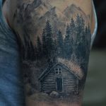 mountain tattoo photo 29.11.2018 №243 - example of a tattoo with a mountain - tattoovalue.net