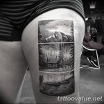 mountain tattoo photo 29.11.2018 №255 - example of a tattoo with a mountain - tattoovalue.net