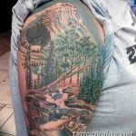 mountain tattoo photo 29.11.2018 №257 - example of a tattoo with a mountain - tattoovalue.net