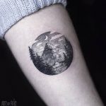 mountain tattoo photo 29.11.2018 №261 - example of a tattoo with a mountain - tattoovalue.net