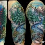 mountain tattoo photo 29.11.2018 №272 - example of a tattoo with a mountain - tattoovalue.net