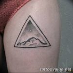 mountain tattoo photo 29.11.2018 №277 - example of a tattoo with a mountain - tattoovalue.net