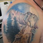 mountain tattoo photo 29.11.2018 №279 - example of a tattoo with a mountain - tattoovalue.net