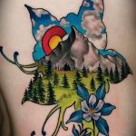 mountain tattoo photo 29.11.2018 №280 - example of a tattoo with a mountain - tattoovalue.net